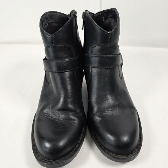 Born Women's Leather Chelsea Ankle Boots Bootie Black Size 8.5M Heels - Picture 2 of 11